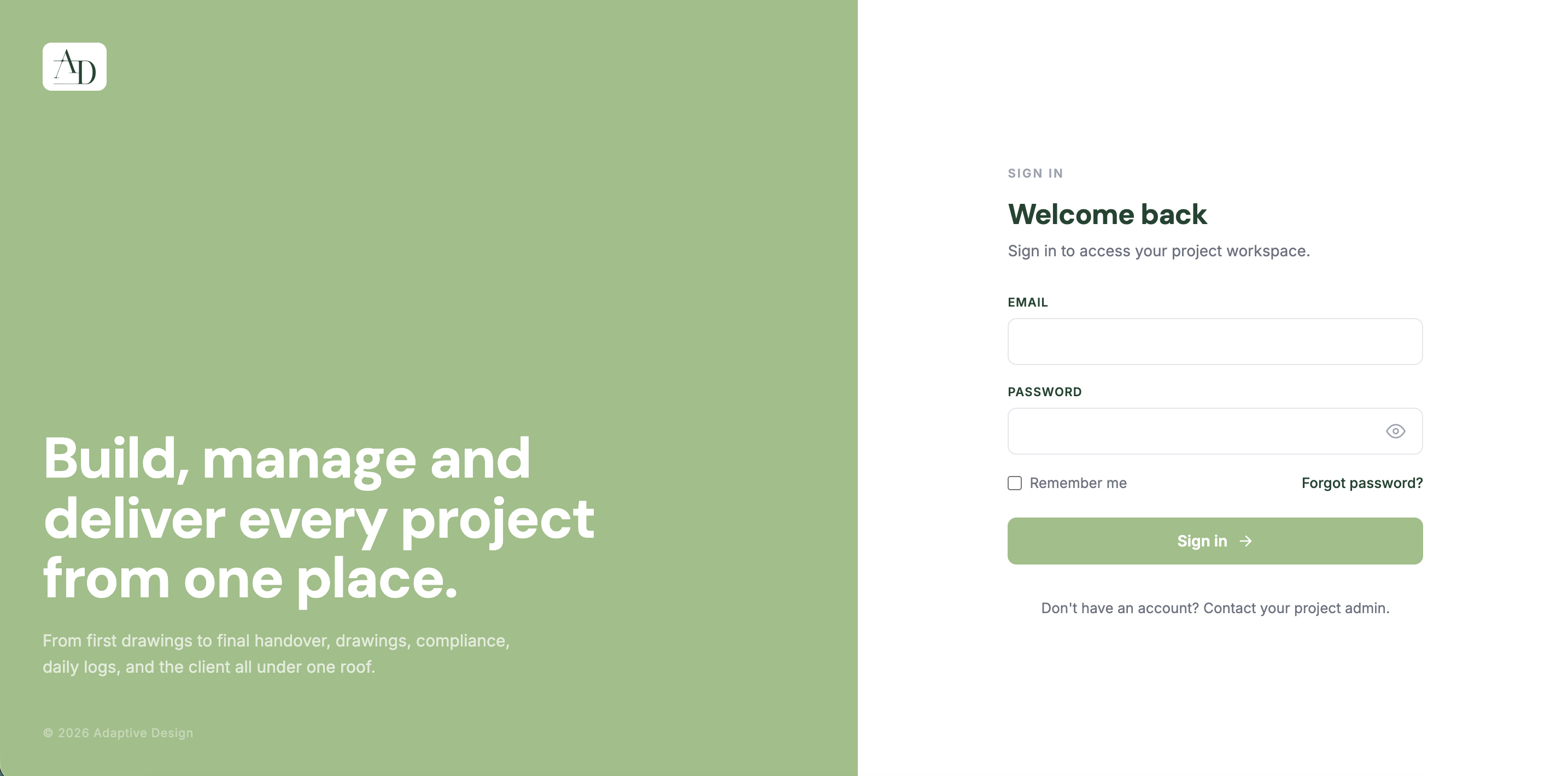 Adaptive Design login