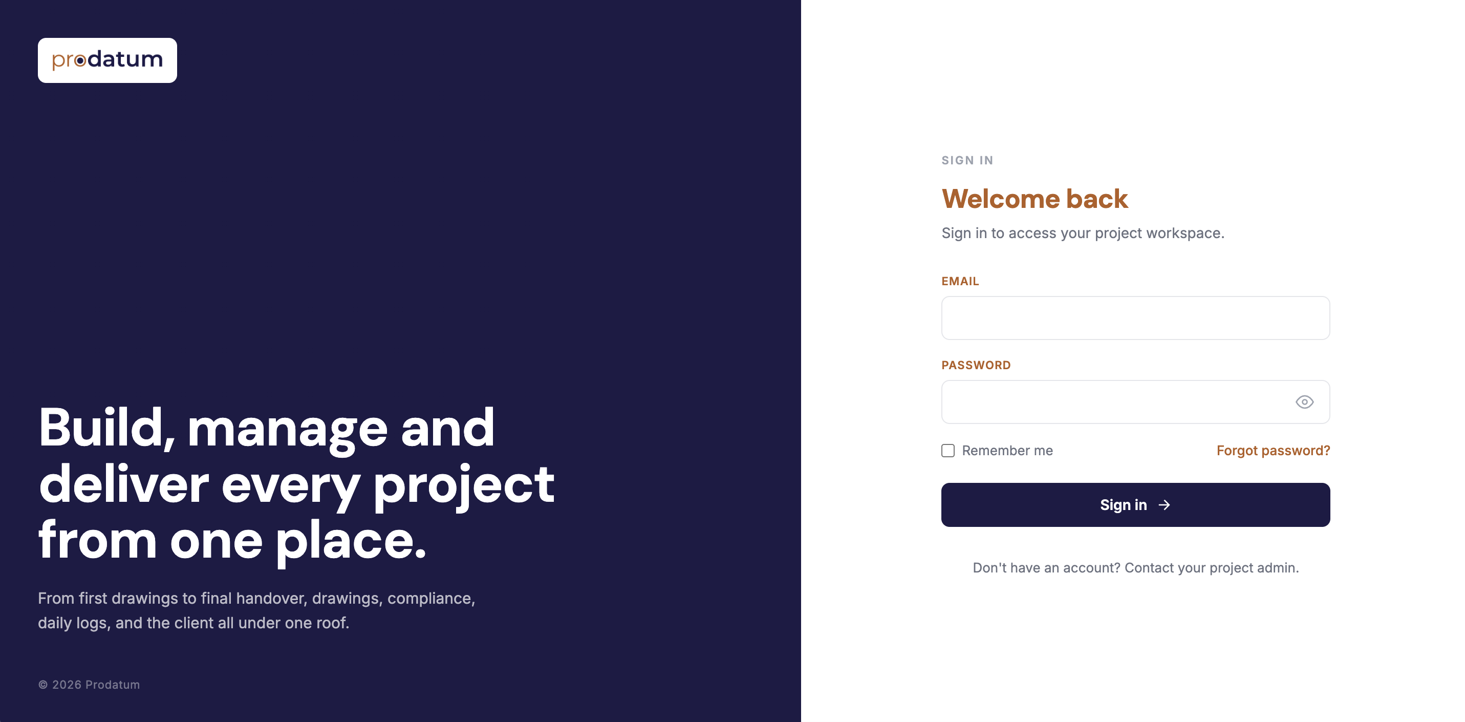 Prodatum architect edition login